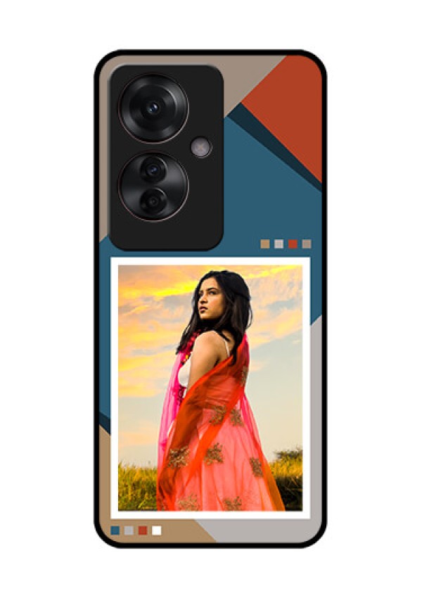 Oppo F25 Pro 5G Custom Glass Phone Case - Retro Color Pallet Design