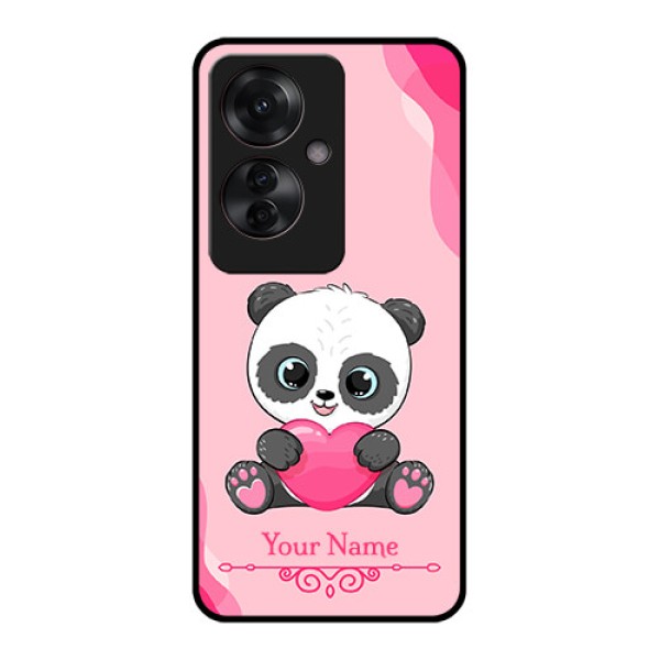 Oppo F25 Pro 5G Custom Glass Phone Case - Cute Panda Design