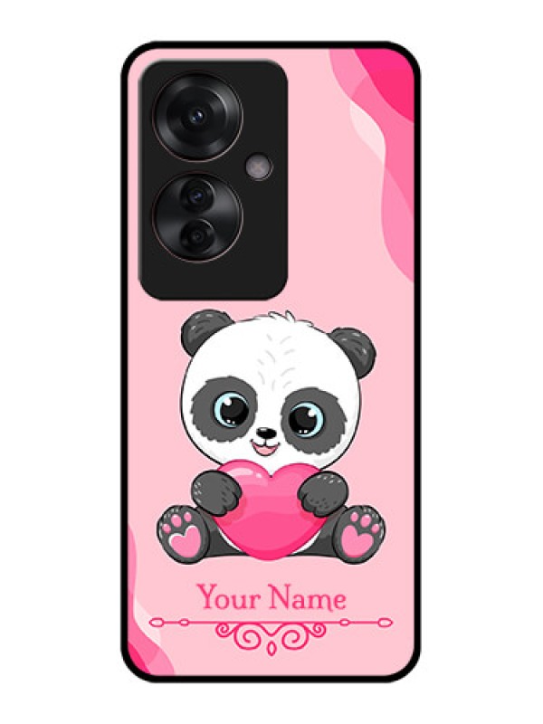 Custom Oppo F25 Pro 5G Custom Glass Phone Case - Cute Panda Design
