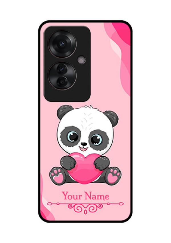 Oppo F25 Pro 5G Custom Glass Phone Case - Cute Panda Design