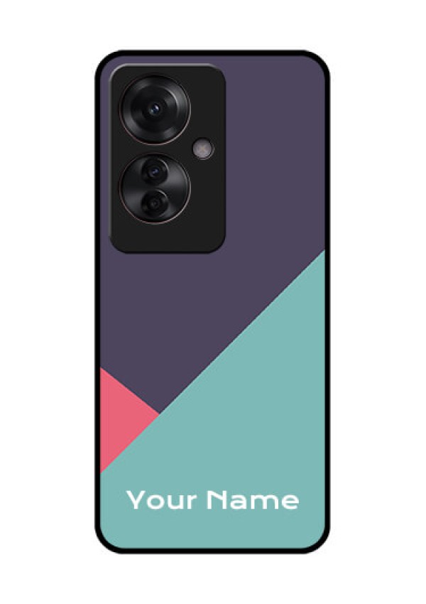 Oppo F25 Pro 5G Custom Glass Phone Case - Tri Color Abstract Design