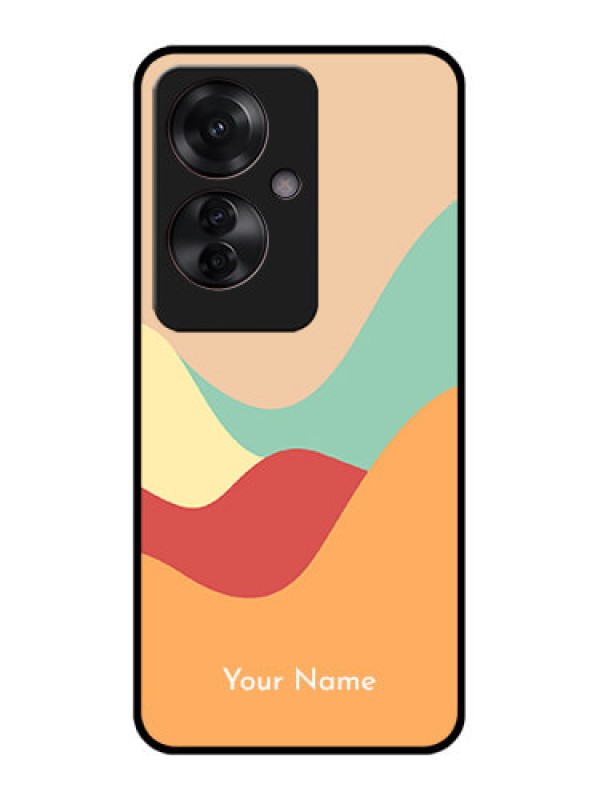 Custom Oppo F25 Pro 5G Custom Glass Phone Case - Ocean Waves Multi - Colour Design