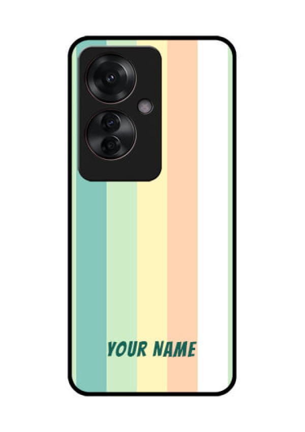 Oppo F25 Pro 5G Custom Glass Phone Case - Multi - Colour Stripes Design