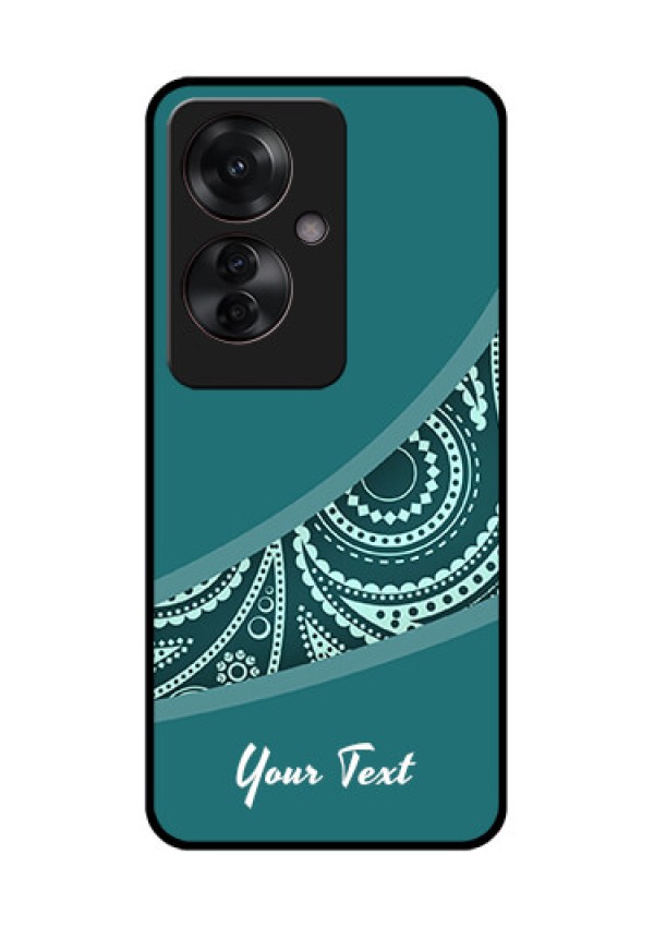 Oppo F25 Pro 5G Custom Glass Phone Case - Semi Visible Floral Design