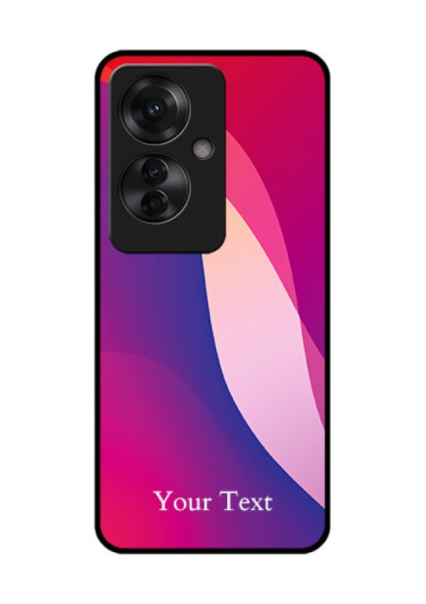 Oppo F25 Pro 5G Custom Glass Phone Case - Digital Abstract Overlap Design