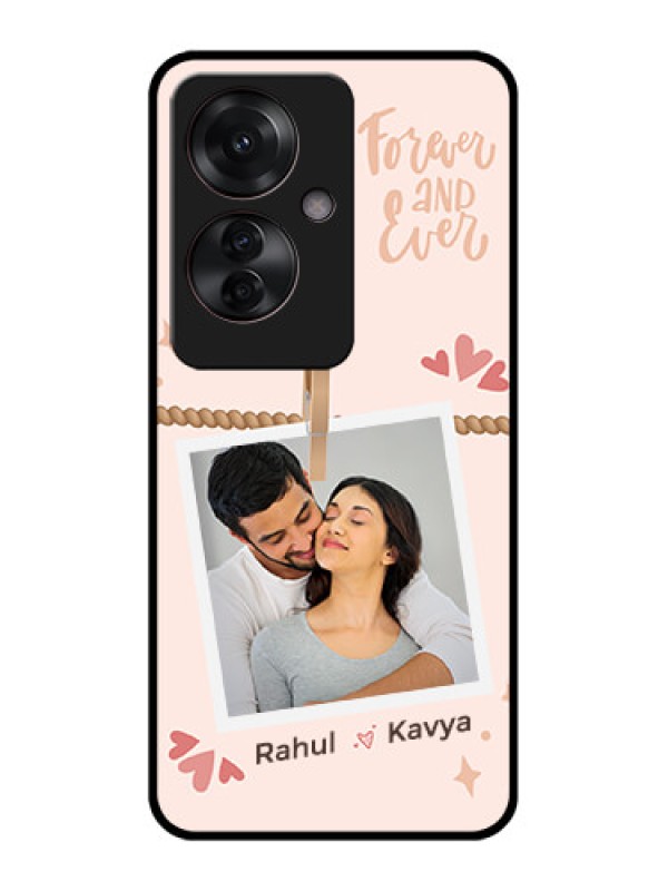 Custom Oppo F25 Pro 5G Custom Glass Phone Case - Forever And Ever Love Design