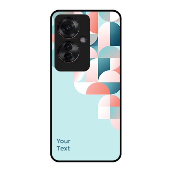 Oppo F25 Pro 5G Custom Glass Phone Case - Stylish Semi - Circle Pattern Design