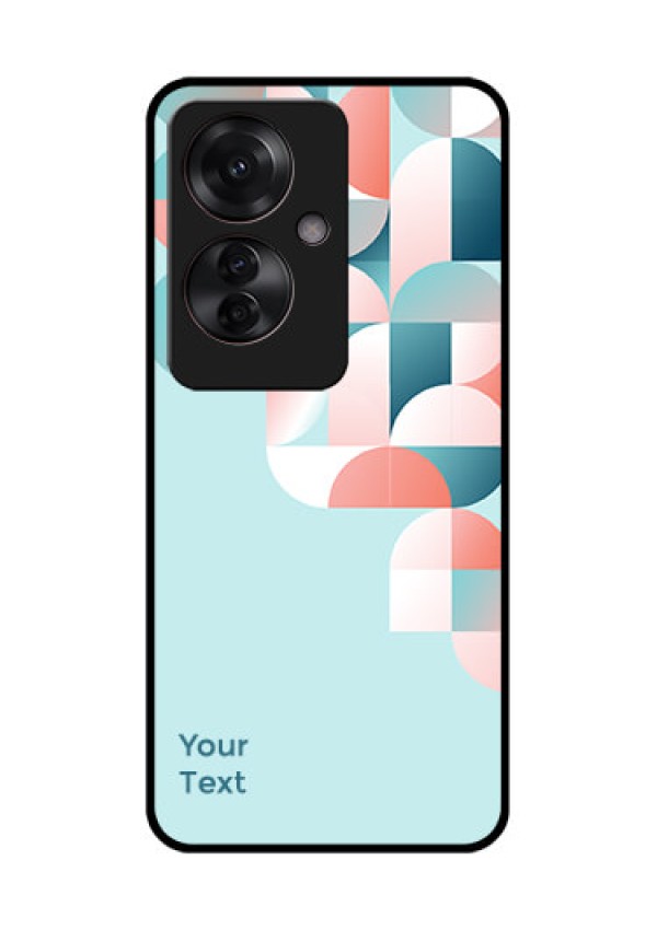 Oppo F25 Pro 5G Custom Glass Phone Case - Stylish Semi - Circle Pattern Design