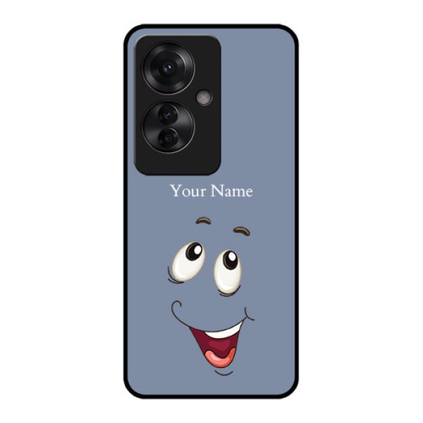 Oppo F25 Pro 5G Custom Glass Phone Case - Laughing Cartoon Face Design