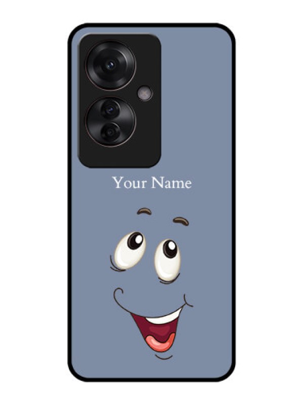 Custom Oppo F25 Pro 5G Custom Glass Phone Case - Laughing Cartoon Face Design