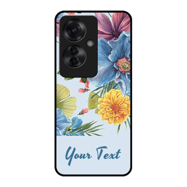 Oppo F25 Pro 5G Custom Glass Phone Case - Stunning Watercolored Flowers Painting Design Oppo F25 Pro 5G Custom Glass Phone Case - Stunning Watercolored Flowers Painting Design