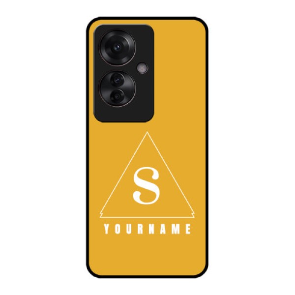Oppo F25 Pro 5G Custom Glass Phone Case - Simple Triangle Design