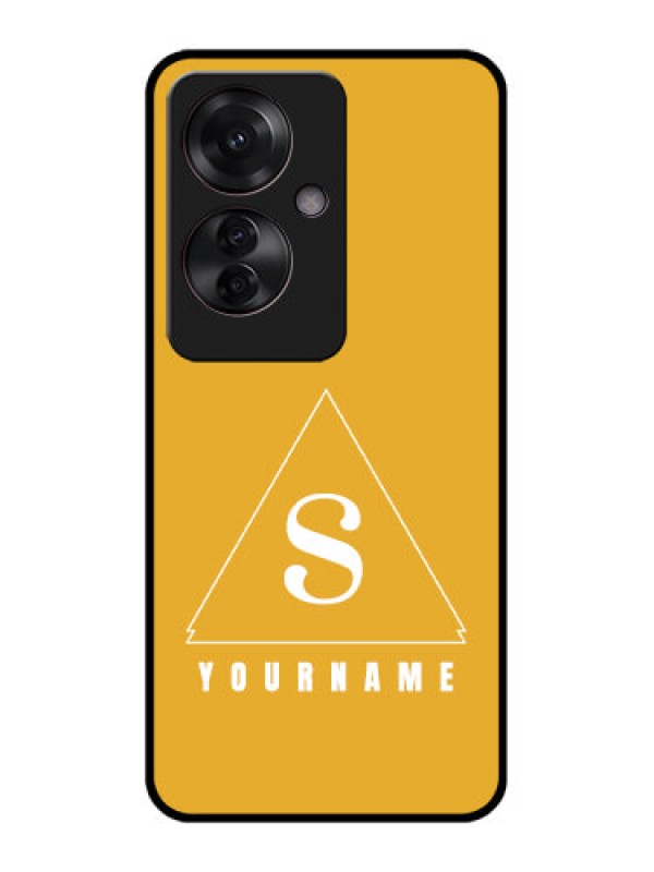 Custom Oppo F25 Pro 5G Custom Glass Phone Case - Simple Triangle Design