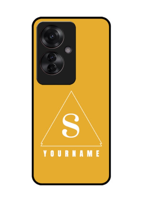 Oppo F25 Pro 5G Custom Glass Phone Case - Simple Triangle Design