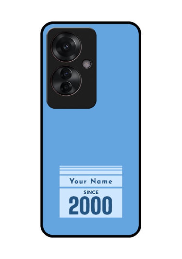 Oppo F25 Pro 5G Custom Glass Phone Case - Custom Year Of Birth Design
