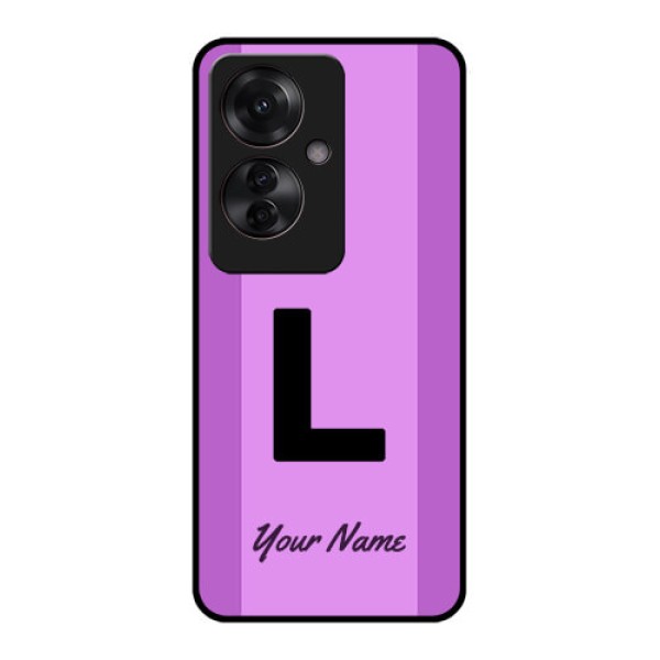 Oppo F25 Pro 5G Custom Glass Phone Case - Tricolor Custom Text Design