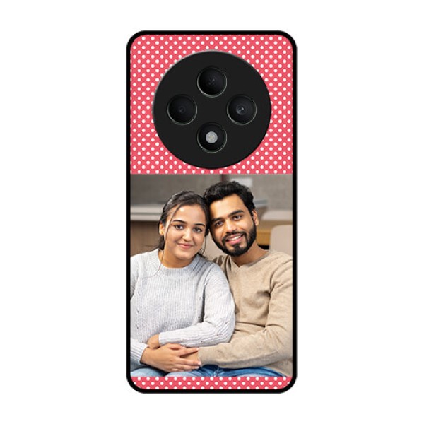 Oppo F27 5G Custom Glass Phone CaseWhite Dotted Design