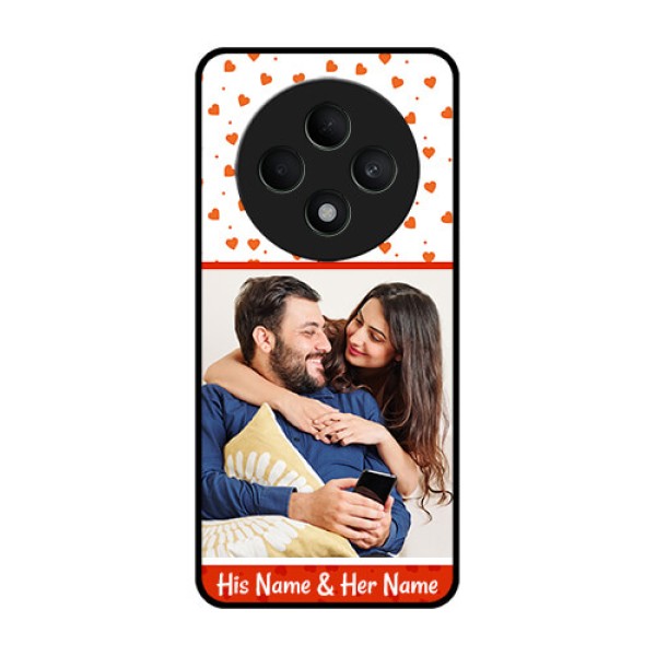 Oppo F27 5G Custom Glass Phone CaseOrange Love Symbol Design Oppo F27 5G Custom Glass Phone CaseOrange Love Symbol Design
