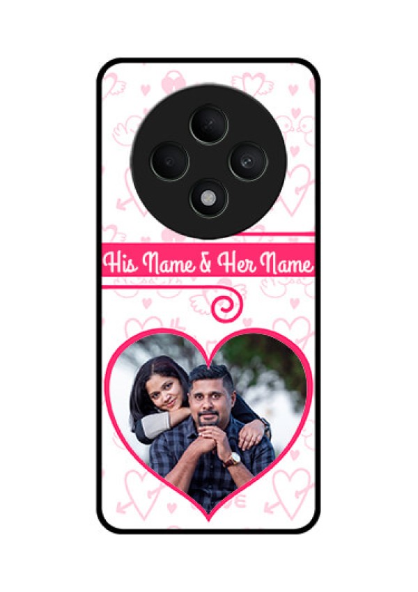 Oppo F27 5G Custom Glass Phone CaseHeart Shape Love Design