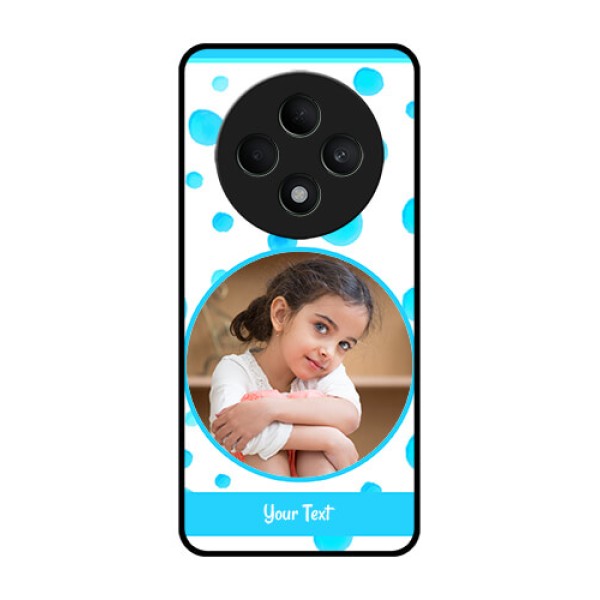 Oppo F27 5G Custom Glass Phone CaseBlue Bubbles Pattern Design