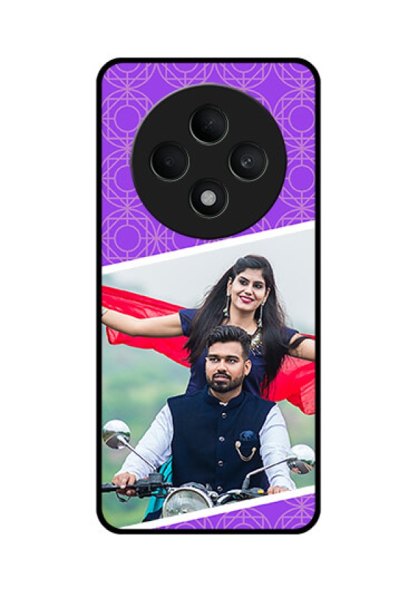 Oppo F27 5G Custom Glass Phone CaseViolet Color Pattern Design