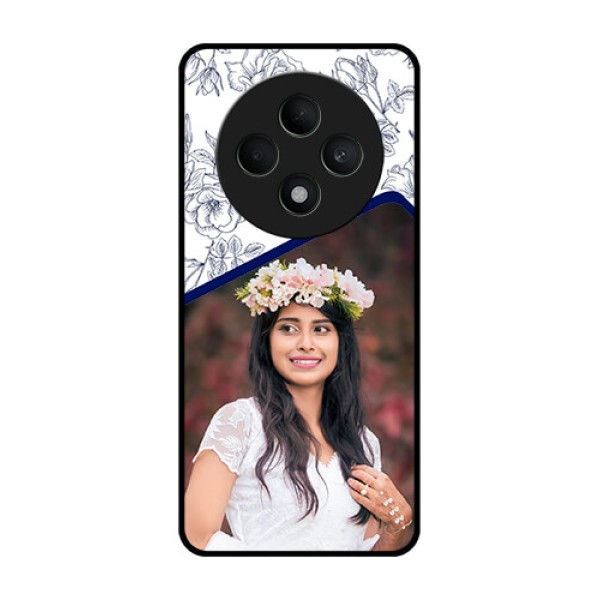 Oppo F27 5G Custom Glass Phone CaseClassy Floral Design