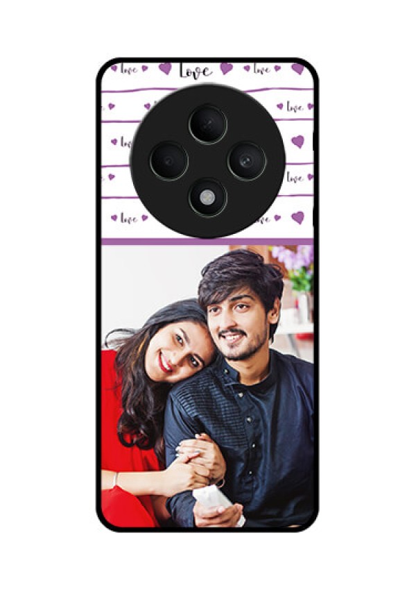Oppo F27 5G Custom Glass Phone CaseCouples Heart Design