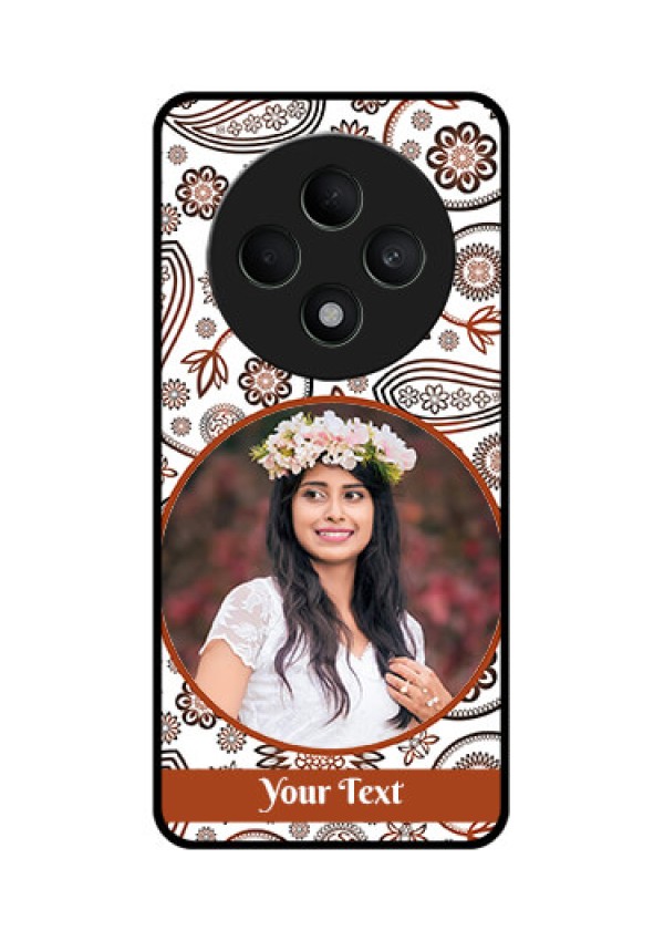 Oppo F27 5G Custom Glass Phone CaseAbstract Flower Design