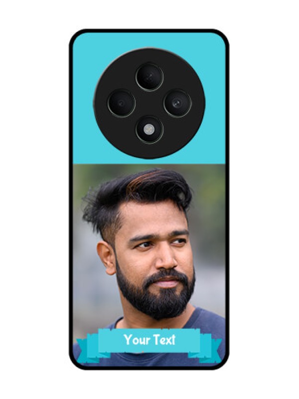 Custom Oppo F27 5G Custom Glass Phone CaseBlue Color Design