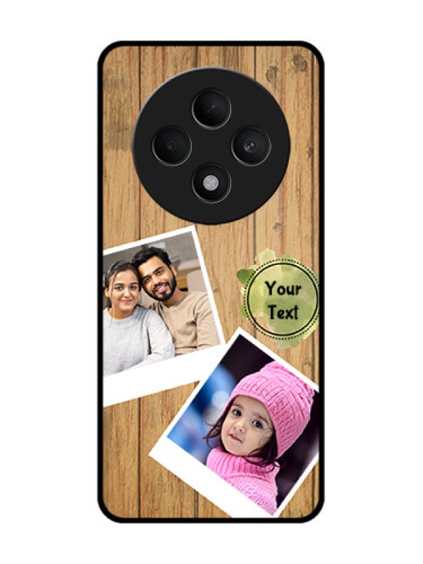 Custom Oppo F27 5G Custom Glass Phone CaseWooden Texture Design