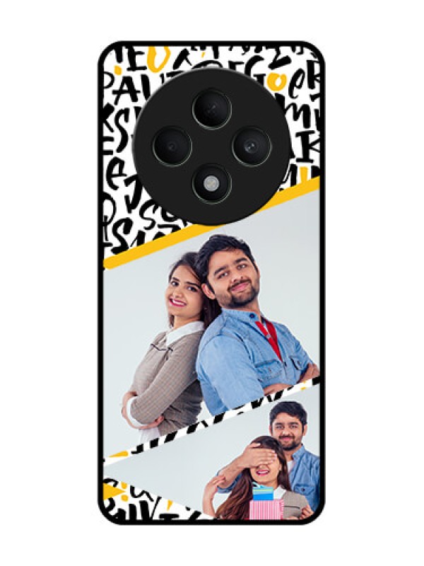 Custom Oppo F27 5G Custom Glass Phone CaseLetters Pattern Design