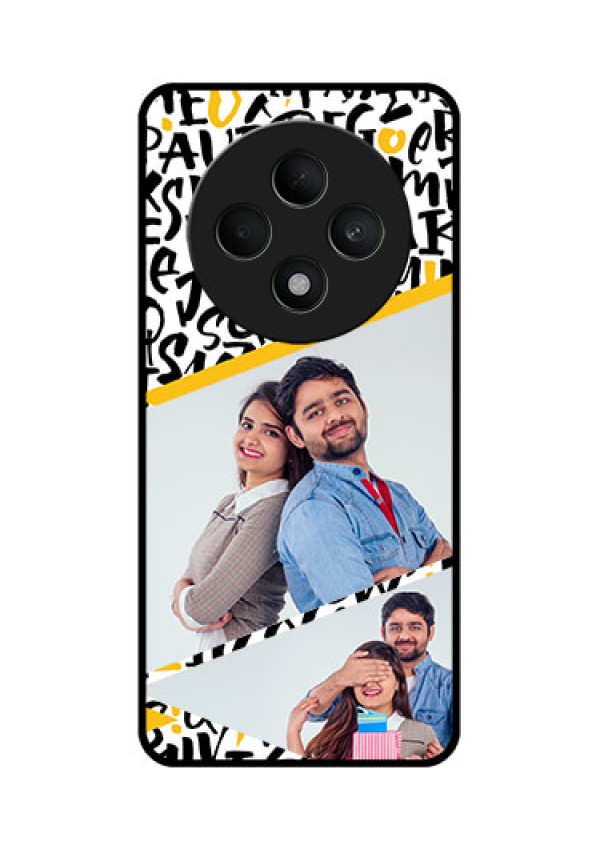 Oppo F27 5G Custom Glass Phone CaseLetters Pattern Design