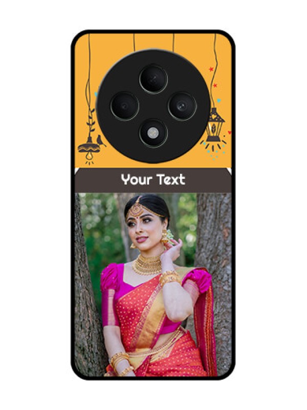 Custom Oppo F27 5G Custom Glass Phone CaseWith Family Picture And Icons