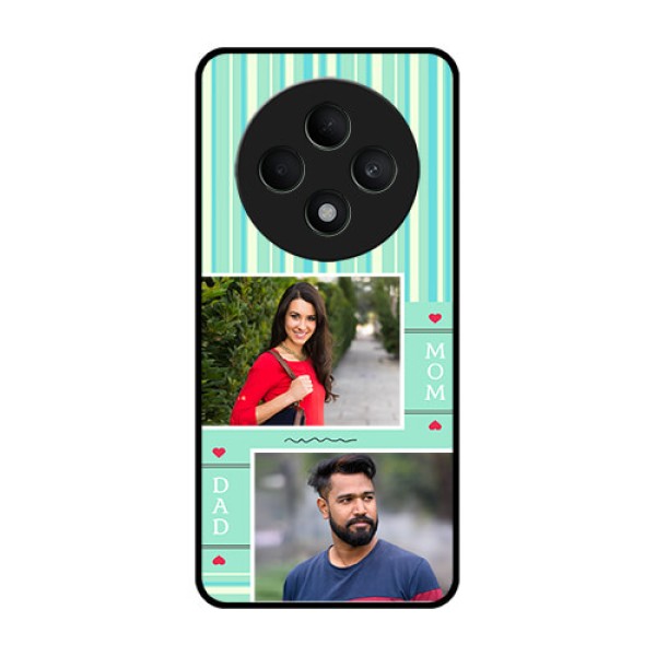 Oppo F27 5G Custom Glass Phone CaseMom and Dad Pic Design