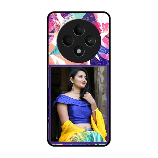 Oppo F27 5G Custom Glass Phone CaseAbstract Floral Design
