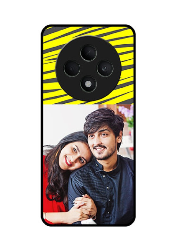 Oppo F27 5G Custom Glass Phone CaseYellow Abstract Design