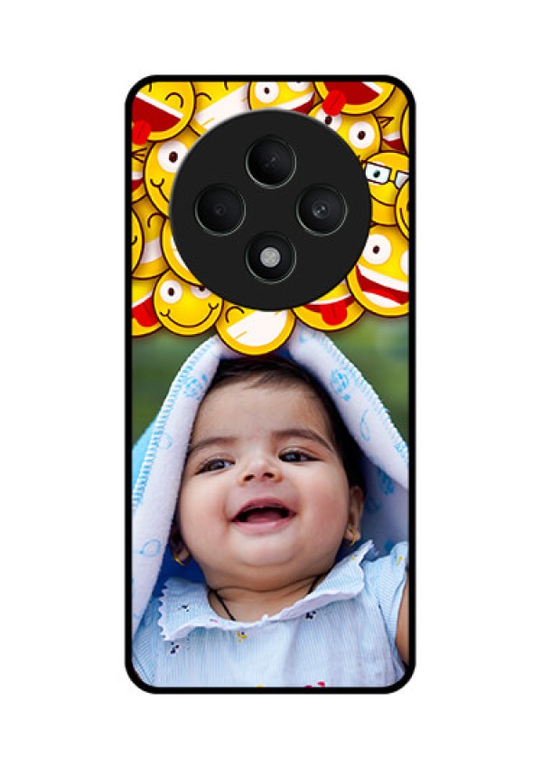 Oppo F27 5G Custom Glass Phone CaseWith Smiley Emoji Design