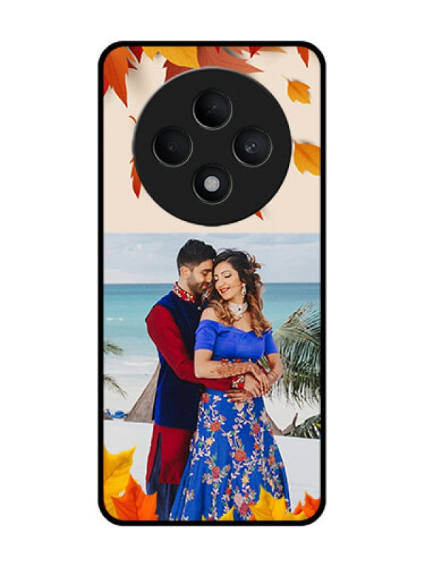 Custom Oppo F27 5G Custom Glass Phone CaseAutumn Maple Leaves Design