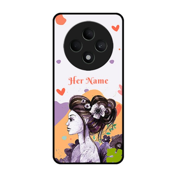 Oppo F27 5G Custom Glass Phone CaseWoman And Nature Design