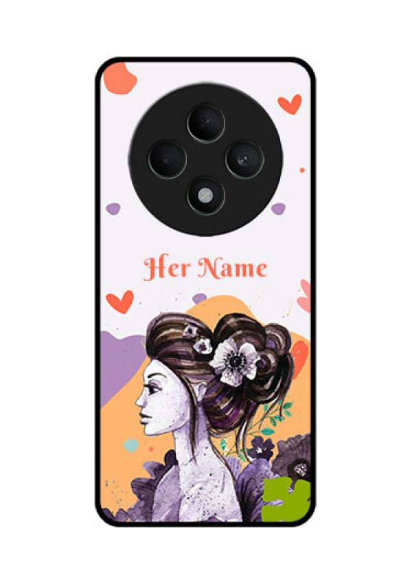 Oppo F27 5G Custom Glass Phone CaseWoman And Nature Design