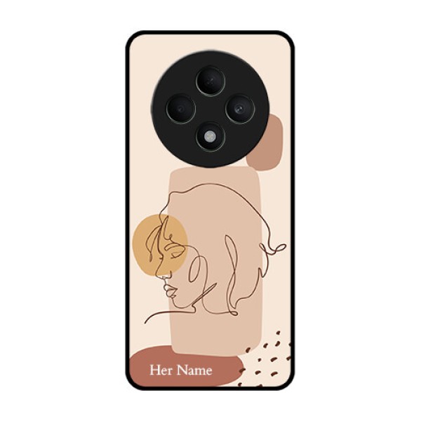 Oppo F27 5G Custom Glass Phone CaseCalm Woman Line Art Design Oppo F27 5G Custom Glass Phone CaseCalm Woman Line Art Design