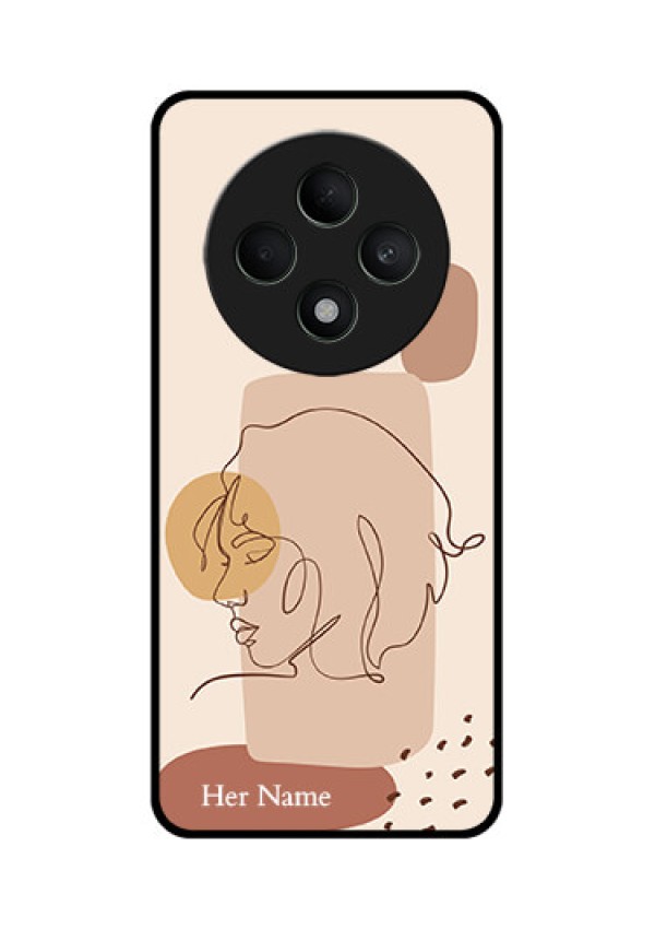 Oppo F27 5G Custom Glass Phone CaseCalm Woman Line Art Design