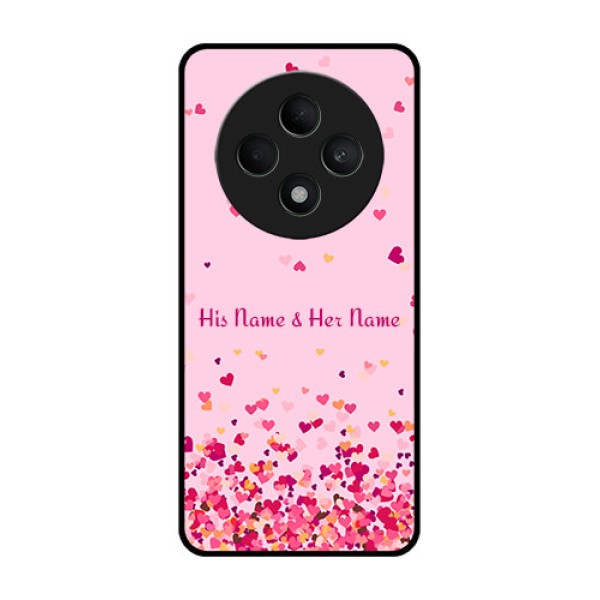 Oppo F27 5G Custom Glass Phone CaseFloating Hearts Design Oppo F27 5G Custom Glass Phone CaseFloating Hearts Design