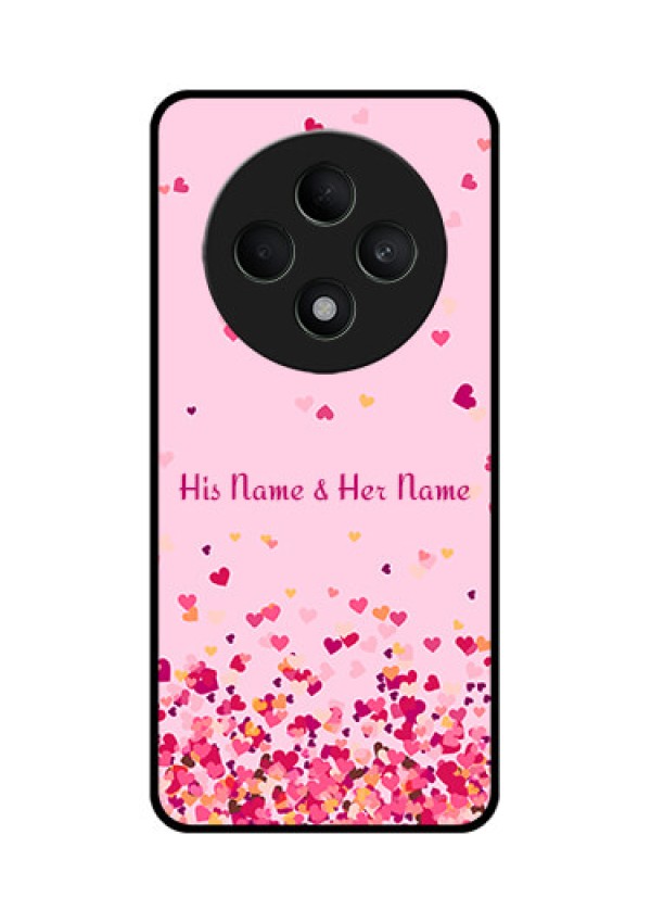 Oppo F27 5G Custom Glass Phone CaseFloating Hearts Design