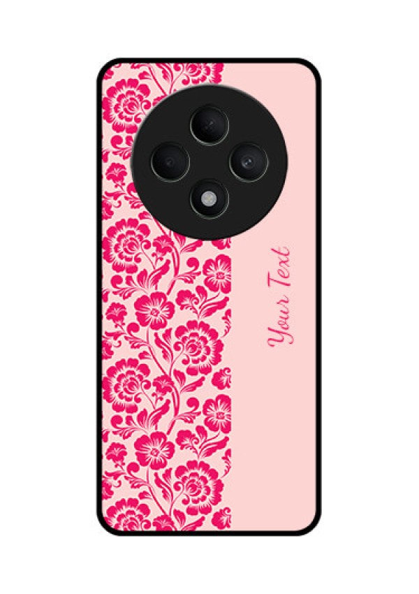 Oppo F27 5G Custom Glass Phone CaseAttractive Floral Pattern Design