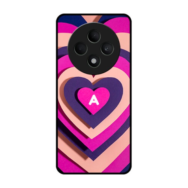 Oppo F27 5G Custom Glass Phone CaseCute Heart Pattern Design