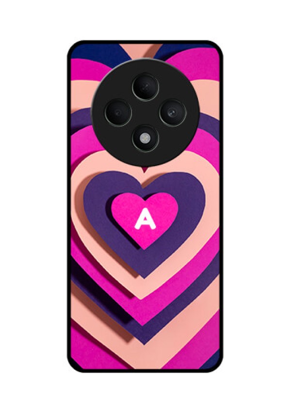 Oppo F27 5G Custom Glass Phone CaseCute Heart Pattern Design