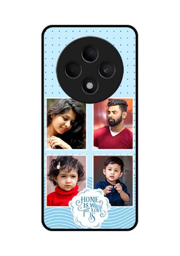 Oppo F27 5G Custom Glass Phone CaseCute Love Quote With 4 Pic Upload Design