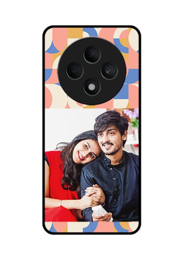 Oppo F27 5G Custom Glass Phone CaseSemi - Circle Maze Pattern Design