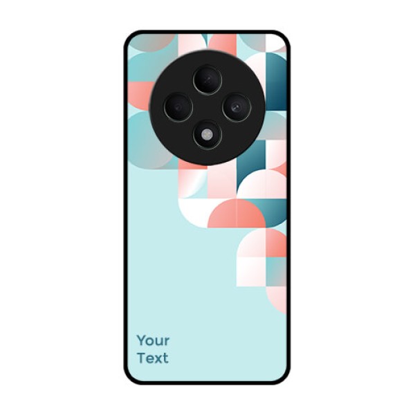Oppo F27 5G Custom Glass Phone CaseStylish Semi - Circle Pattern Design
